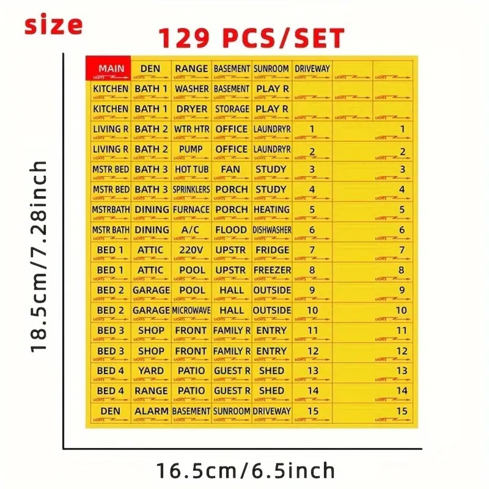 NEW CIRCUIT BOX LABELS - Picture 2 of 9